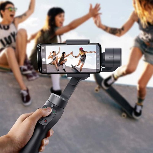 Baseus Control Smartphone Handheld Folding Gimbal Stabilizer Dark grey