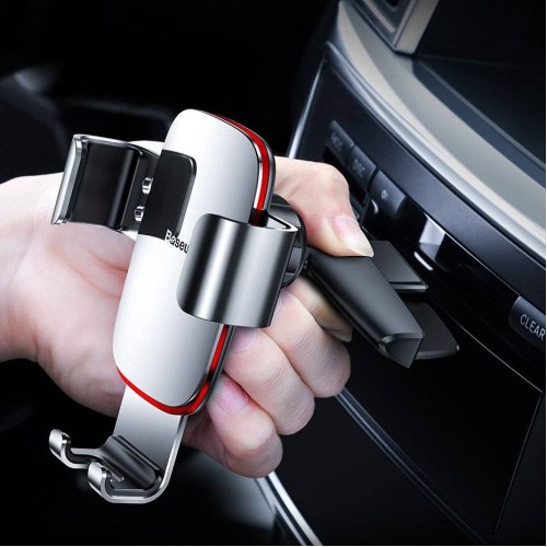 Baseus Mobile Phone Holder for Car Ventilation Metal Age Gravity - Silver