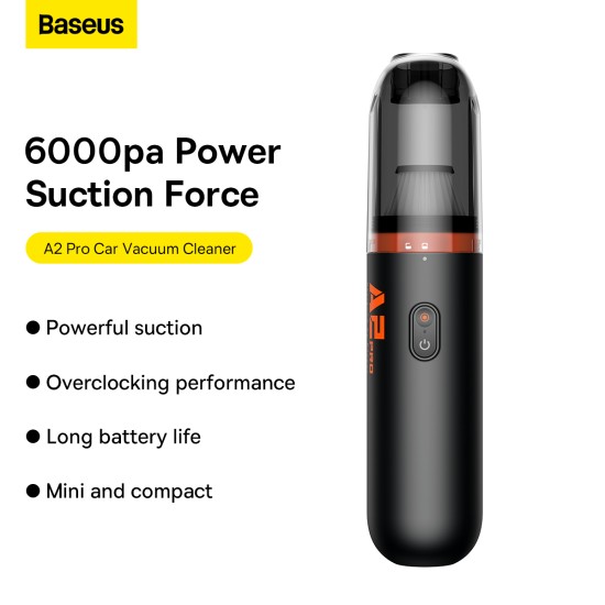 Baseus A2Pro Car Vacuum Cleaner 6000Pa Wireless Vacuum Cleaner - Black