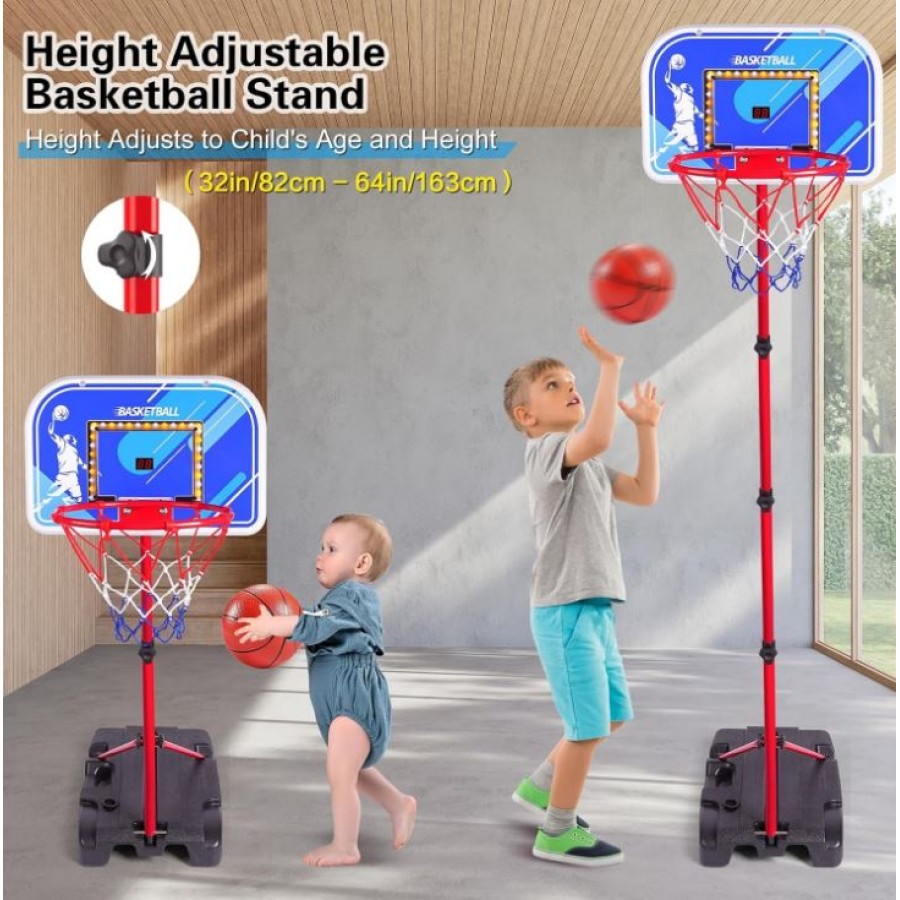 Kids Indoor Basketball Hoop and Stand 12717