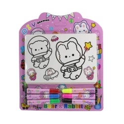 Bear Rabbit Draw Coloring with Markers Bear Rabbit Draw Coloring with Markers