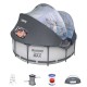 BESTWAY Steel Pro Max Pool Set with Enclosure - 5619N (366x100cm)