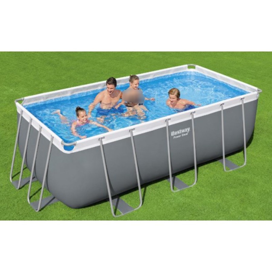 BESTWAY Power Steel Rectangular Pool - 56457 (412x201x122cm) BESTWAY Power Steel Rectangular Pool - 56457 (412x201x122cm)