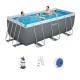 BESTWAY Power Steel Rectangular Pool - 56457 (412x201x122cm) BESTWAY Power Steel Rectangular Pool - 56457 (412x201x122cm)