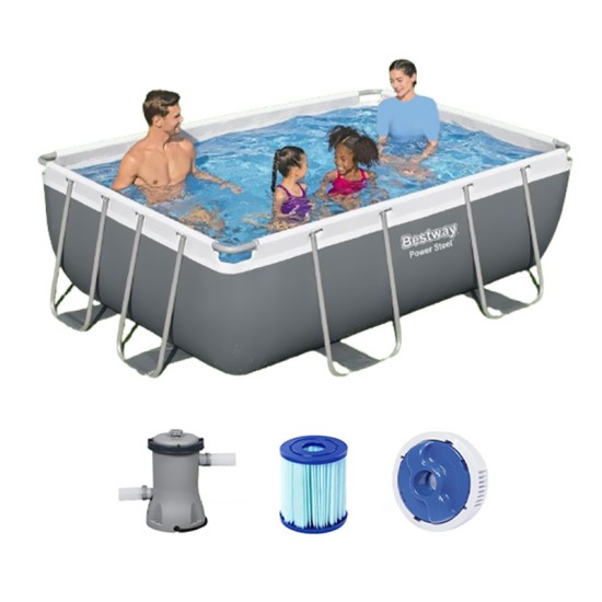 BESTWAY Power Steel Rectangular Frame Pool- 56629 (282x196x84cm)