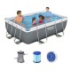 BESTWAY Power Steel Rectangular Frame Pool- 56629 (282x196x84cm) BESTWAY Power Steel Rectangular Frame Pool- 56629 (282x196x84cm)