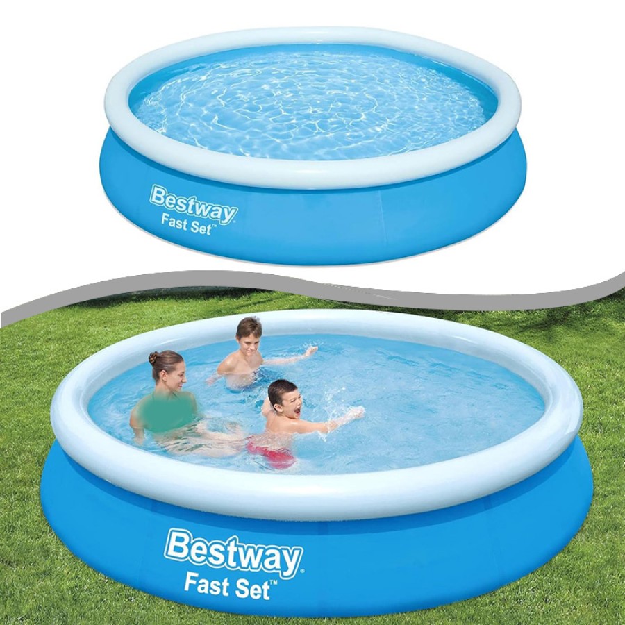 Bestway Fast Set Inflatable Swimming Pool Round- 57273 (366x76cm) Bestway Fast Set Inflatable Swimming Pool Round- 57273 (366x76cm)