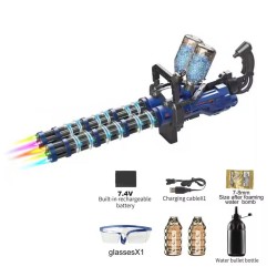 Double-barrel Gatling  Shooting Gel Blaster Gun Double-barrel Gatling  Shooting Gel Blaster Gun