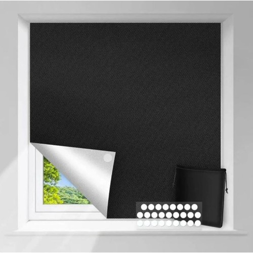 Portable Window Curtain Shade Black Out Room Dark