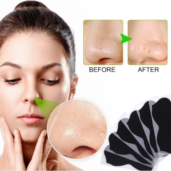 6Pcs Blackheads Remover Deep Cleaning Nose Strip - Black