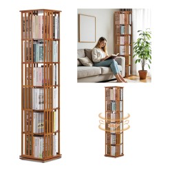 6-Tier Floorstanding Corner Bookcase