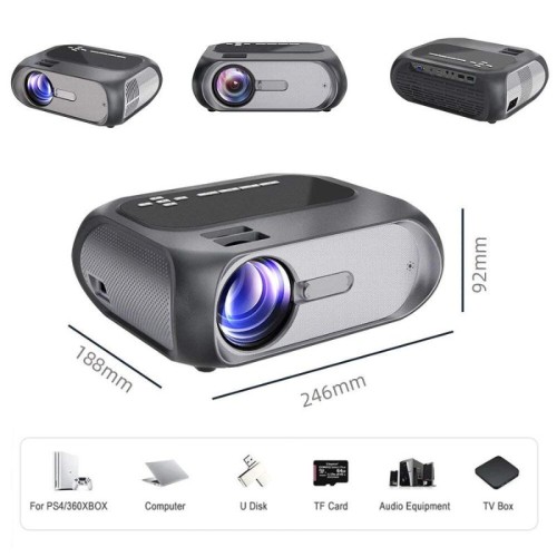 Borrego T7 Smart WIFI Full HD Projector 1080p 200ANSI LCD Projector USB HDMI for Cinema LED Projector