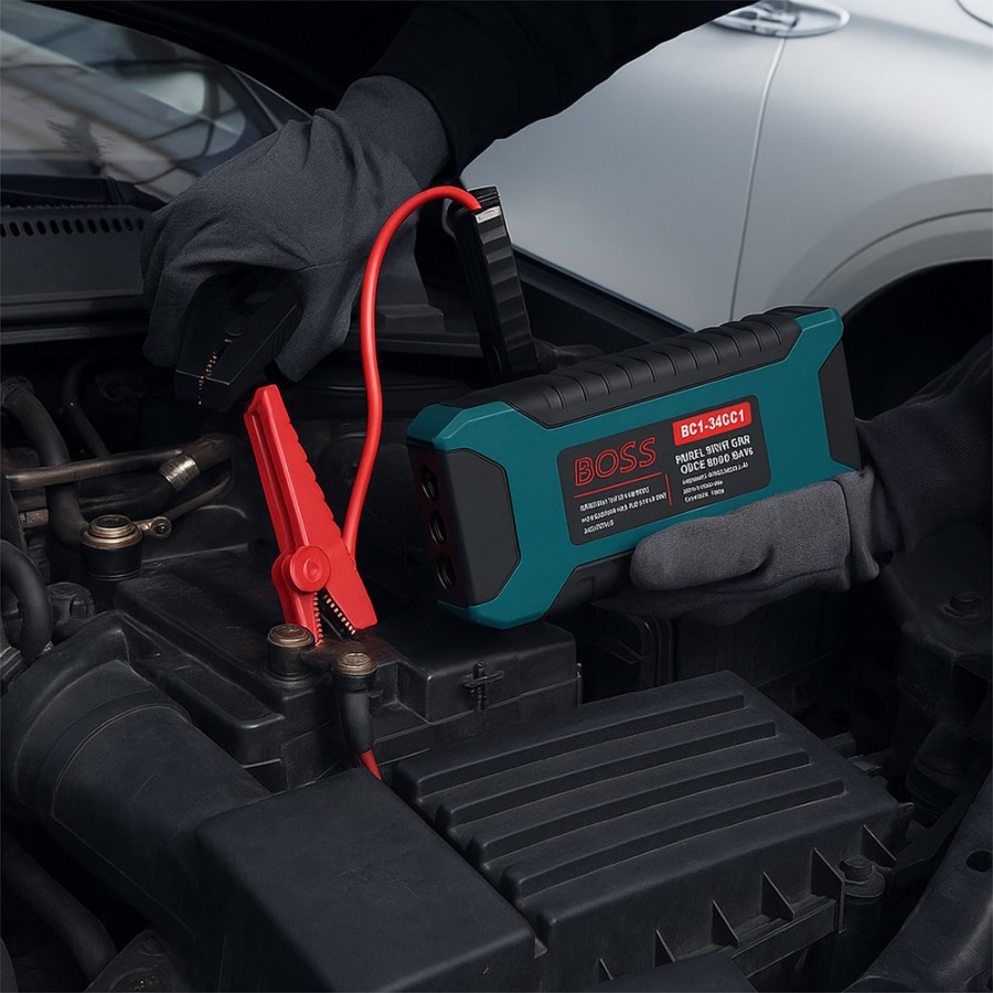 BOSS Car Jumper + PowerBank with Flashlight and USB Charger