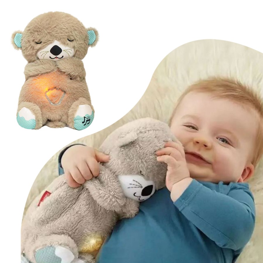 Otter Breathing Plush Toy with Music and Light