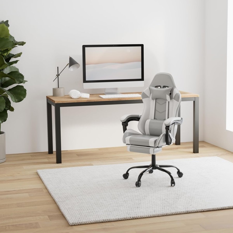 Brosloth Ergonomic Gaming Office Chair for Work from Home with Lumbar Support - grey Brosloth Ergonomic Gaming Office Chair for Work from Home with Lumbar Support - grey