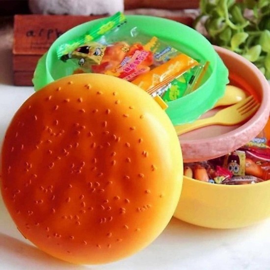 Burger Shape Lunch Box for Kids - School Tiffin Box