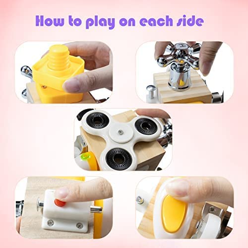 7 in 1 Busy Cube for Kids Sensory Busy Travel Toy