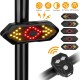 Bike Tail Light with Turn Signals, Wireless Remote LED Rear Bike Light USB Rechargeable