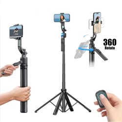 C17 Selfie Stick Long Stable Tripod Selfie Stick With Wireless Remote Control - 163cm C17 Selfie Stick Long Stable Tripod Selfie Stick With Wireless Remote Control - 163cm