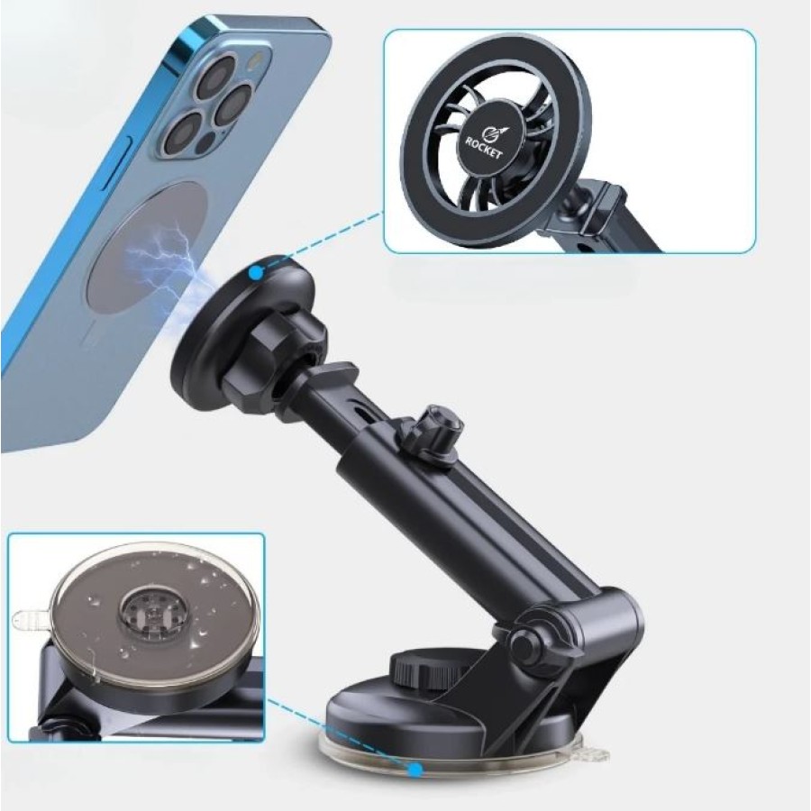 Rocket C39 Magnetic Car Dashboard Phone Holder Suction
