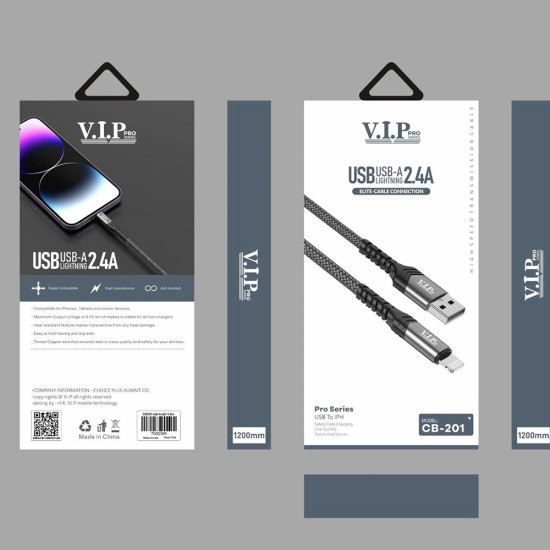 VIP Pro Series Lightning Cable 1.2M (CB-201)