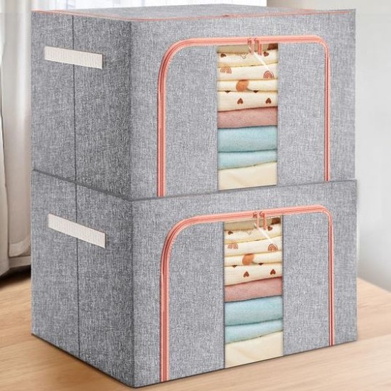 Foldable Multi-Purpose Clothes Storage Box 66L