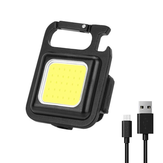 Mini COB LED Flashlight Keychain Rechargeable