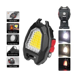 Mutifuction Portable LED Keychain Light COB Flashlight With Cigerate Lighter Mutifuction Portable LED Keychain Light COB Flashlight With Cigerate Lighter