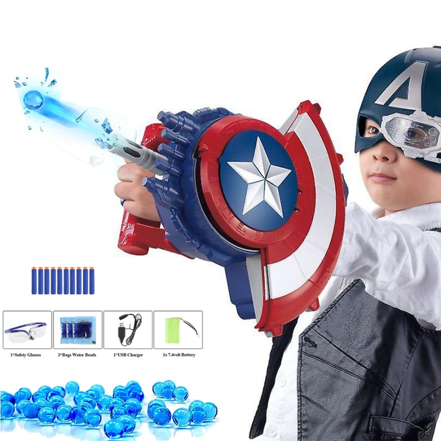 Captain america  Shield Blaster Gel Shooting Launcher Dual Emission Function