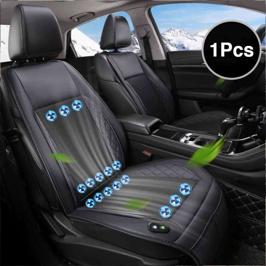 DC12V Car Summer Cool Air Seat Cushion with Fan Fast Blowing Ventilation Car (Summer fan)