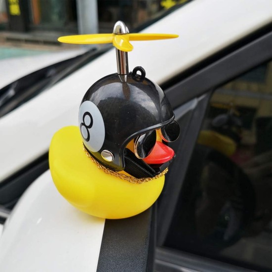 Rubber Duck Toy Car Solid 8 Helmet Car Dashboard