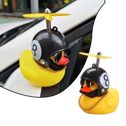 Rubber Duck Toy Car Solid 8 Helmet Car Dashboard Rubber Duck Toy Car Solid 8 Helmet Car Dashboard