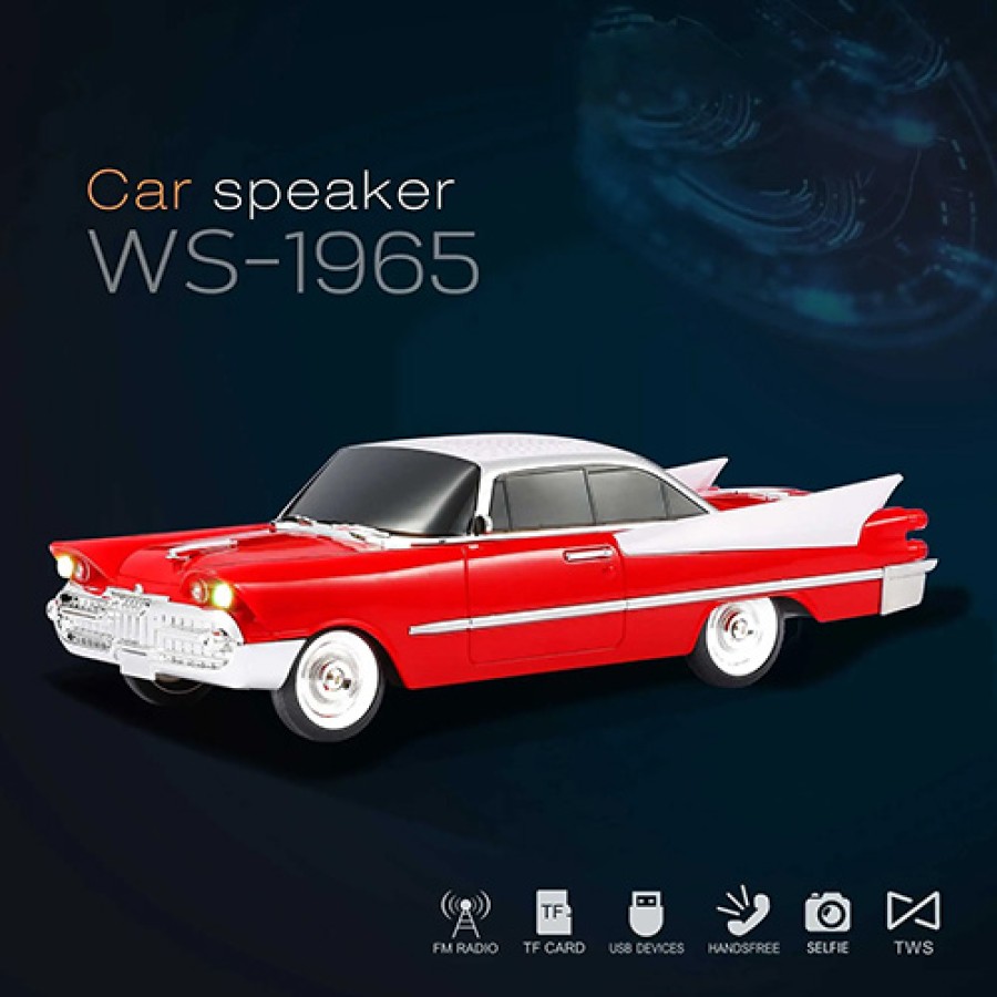 Bluetooth Wireless Car Subwoofer Portable Speaker - Red