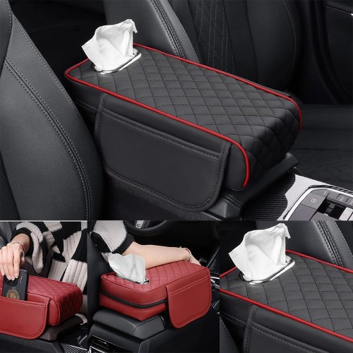 Car armrest with storage places - Black