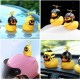 Rubber Duck Toy Car Bees Helmet Car Dashboard