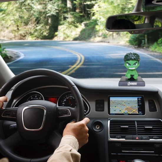 Car Dashboard Head Shaking Hulk Figure