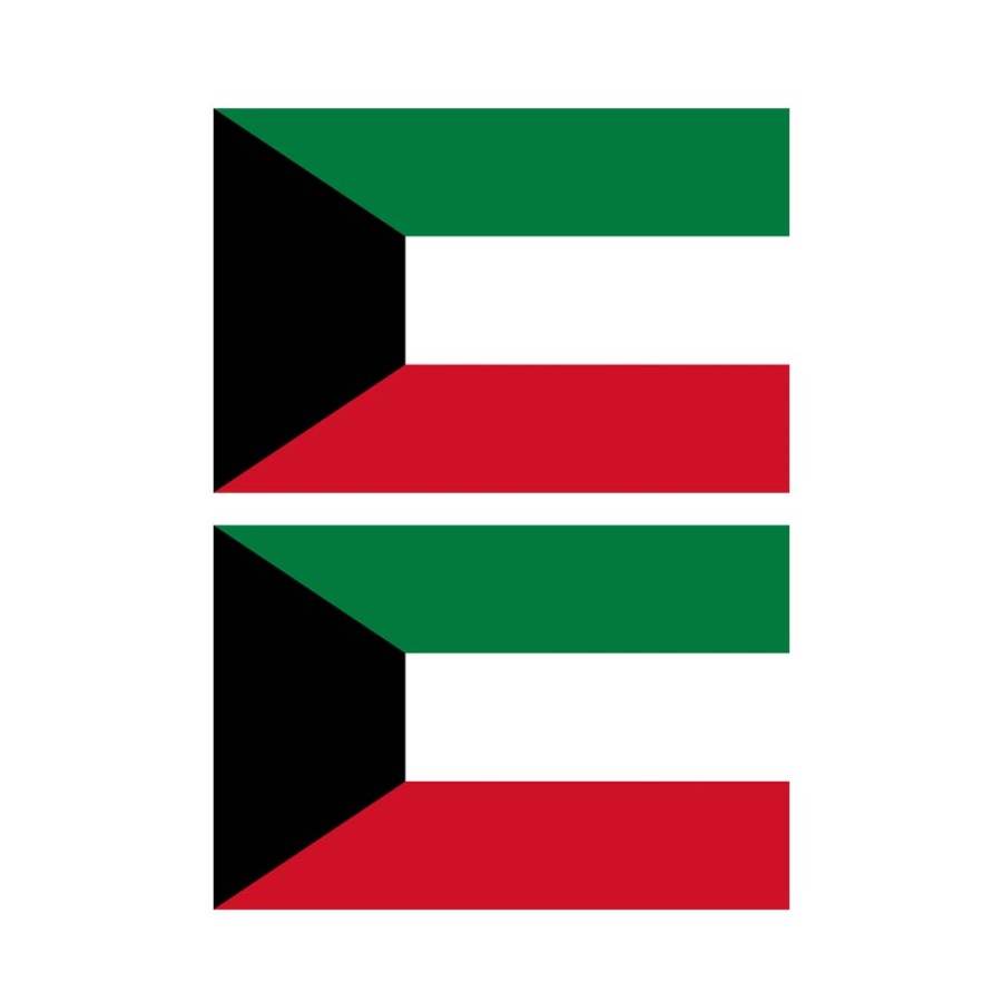 Kuwait Flag Creative Car Door Waterproof Sticker