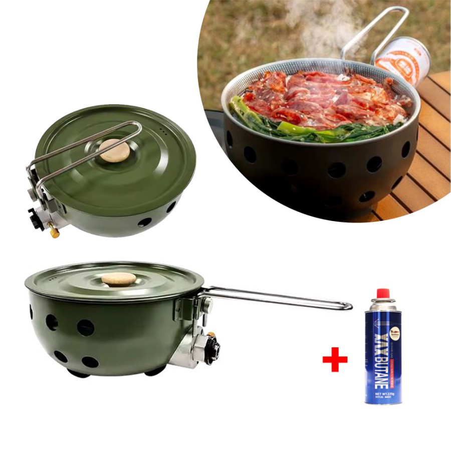 Portable Cassette Stove for Camping + Gas Bottle 