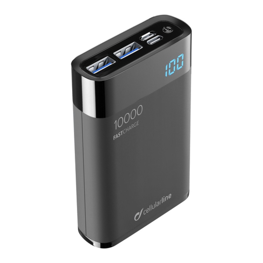 Cellularline Battery Charger EMER 10000mAh HD QC - Black