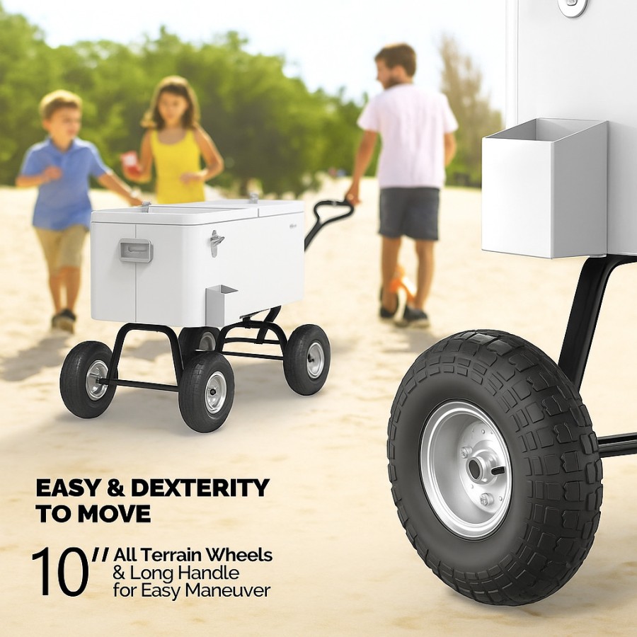 Wagon Rolling Cooler Ice Box 70 Liters Wagon Rolling Cooler Ice Box 70 Liters