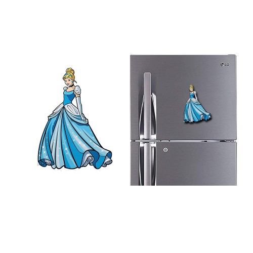 Refrigerator Fridge Acrylic Magnet Sticker - Cinderella