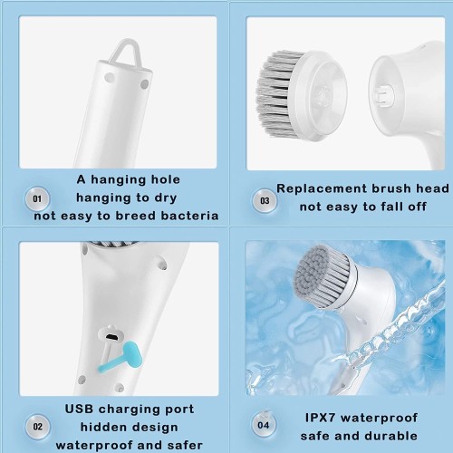 5 in 1 Multi-Functional Cleaning Brush Rechargable