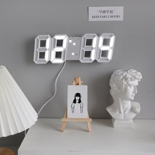 LED Digital Multifunctional USB Plug-in Clock Electronic Alarm