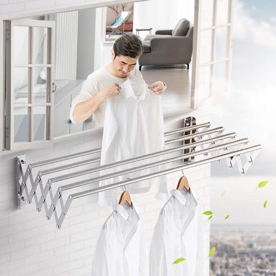 Folding Wall Mounted Clothes Drying Rack 70cm