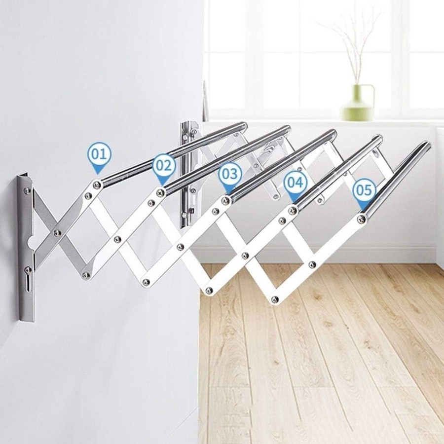 Folding Wall Mounted Clothes Drying Rack 70cm