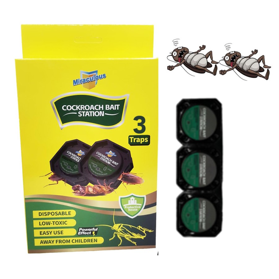 Cockroach Bait Station 3 Traps