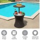 Outdoor Patio Cooler Table with Ice Bucket (30L)