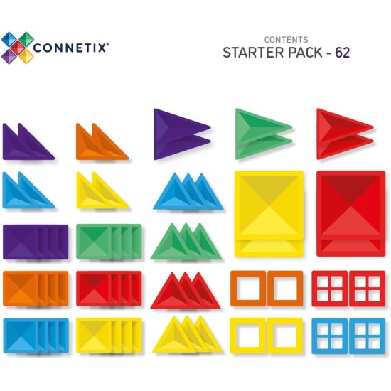 Connetix 62 Piece Set Starter Pack