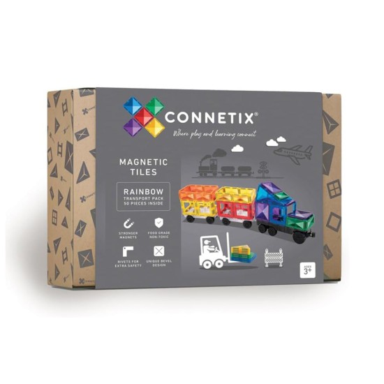 Connetix Rainbow Transport Pack 50 Pieces