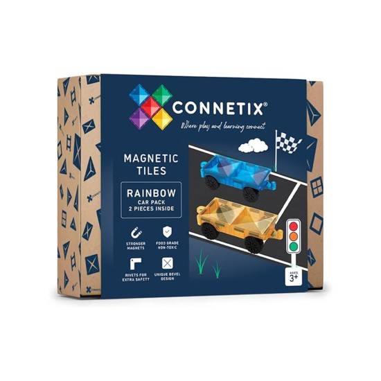 Connetix Rainbow Car Pack 2 Piece